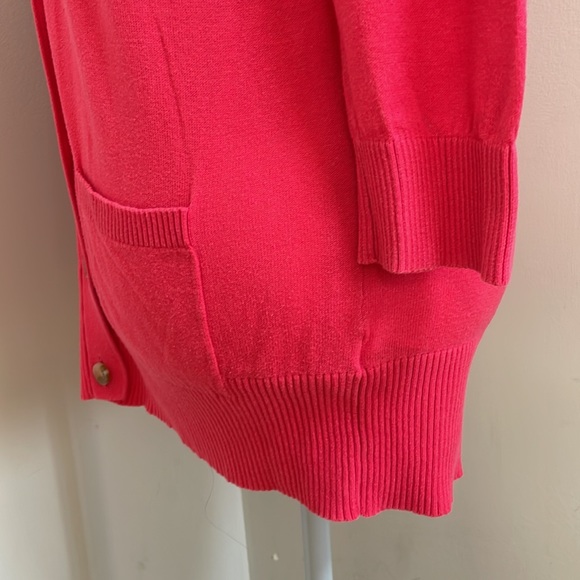 Mossimo Supply Co. Women Button Down Sweater/Cardigan with Front Pockets, Pink - Picture 8 of 13